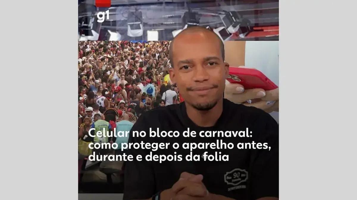 Celular no bloco de carnaval