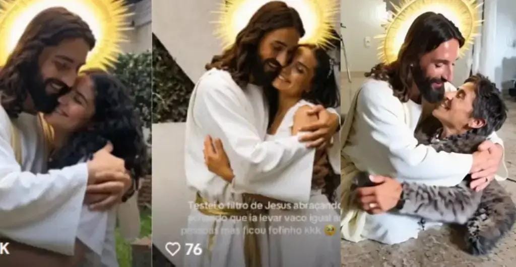 Criar vídeo abraçando Jesus