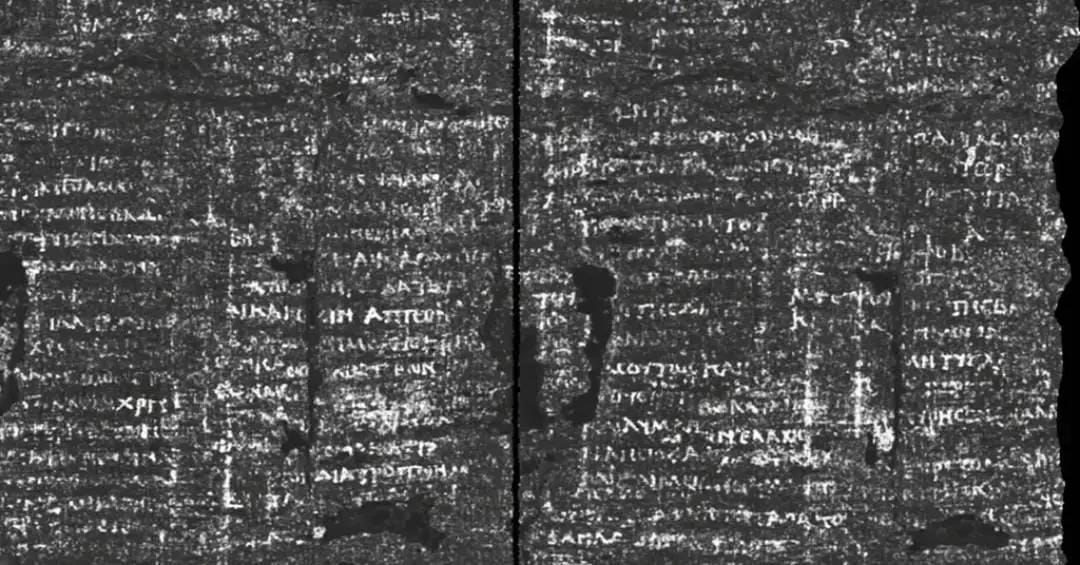 Manuscrito queimado Vesúvio