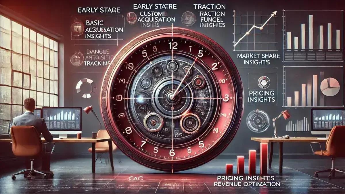 Relógio dos dados startups