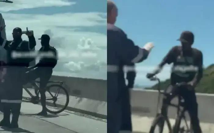 Ciclista na Terceira Ponte