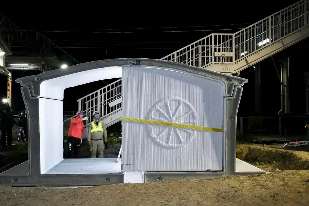 Estação de trem impressa