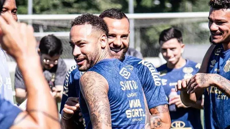 Neymar reserva do Santos