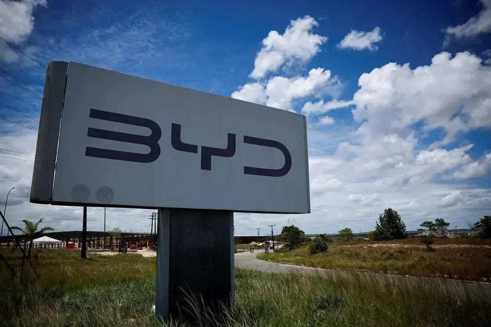 Vendas da BYD na Europa