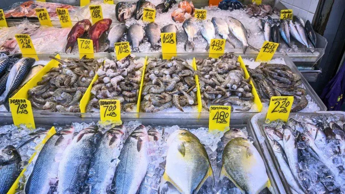 Preços de peixes nos EUA