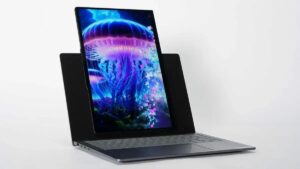 Notebook com tela vertical