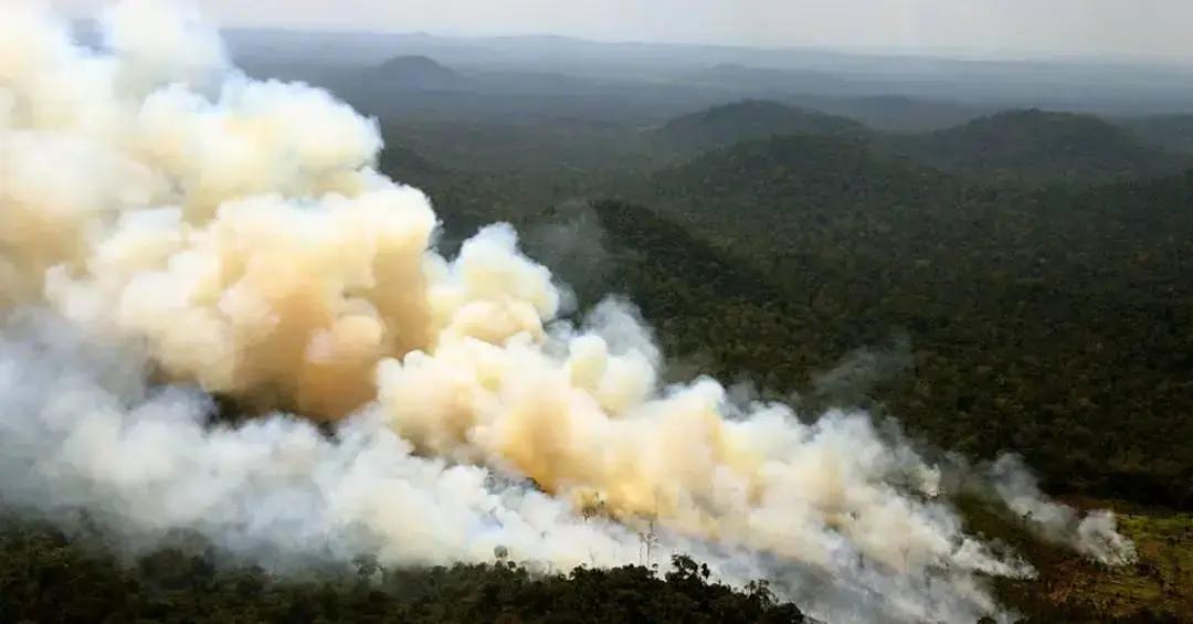Poluição da fumaça de queimadas