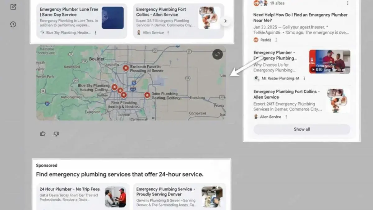 Anúncios no Modo IA