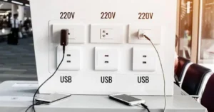 Carregar o celular em tomadas públicas